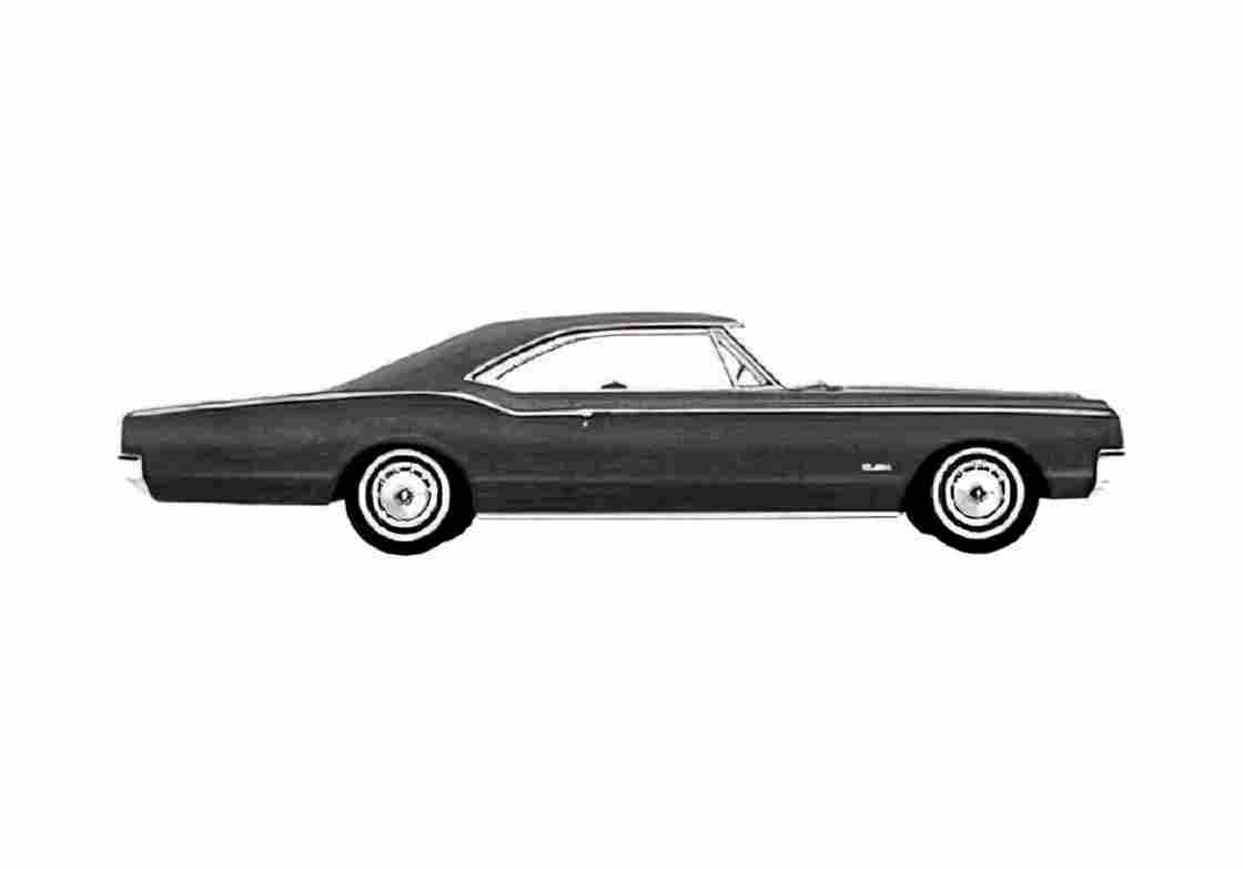 Blueprint Oldsmobile Jetstar 88 Holiday Coupe 1965 A4 Photo Print