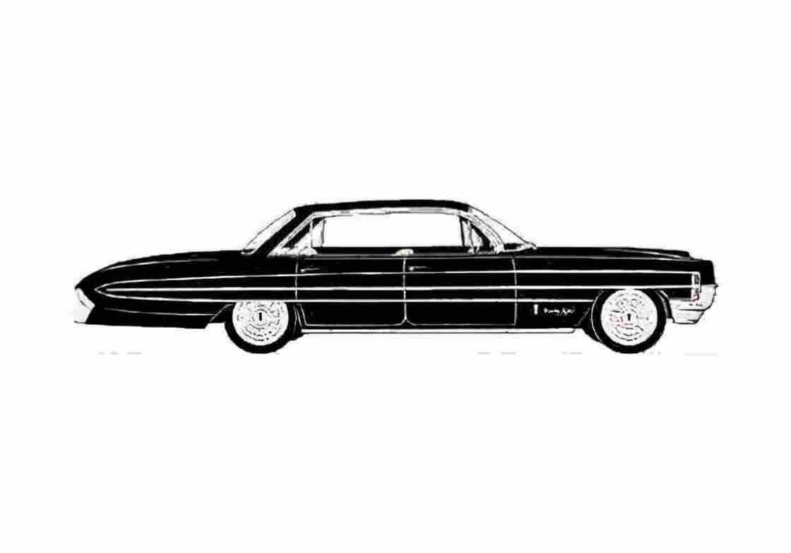 Blueprint Oldsmobile Ninty Eight Sedan 1961 A4 Photo Print