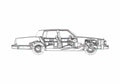 Blueprint Oldsmobile Regency 4 door Sedan 1980 A4 Photo Print