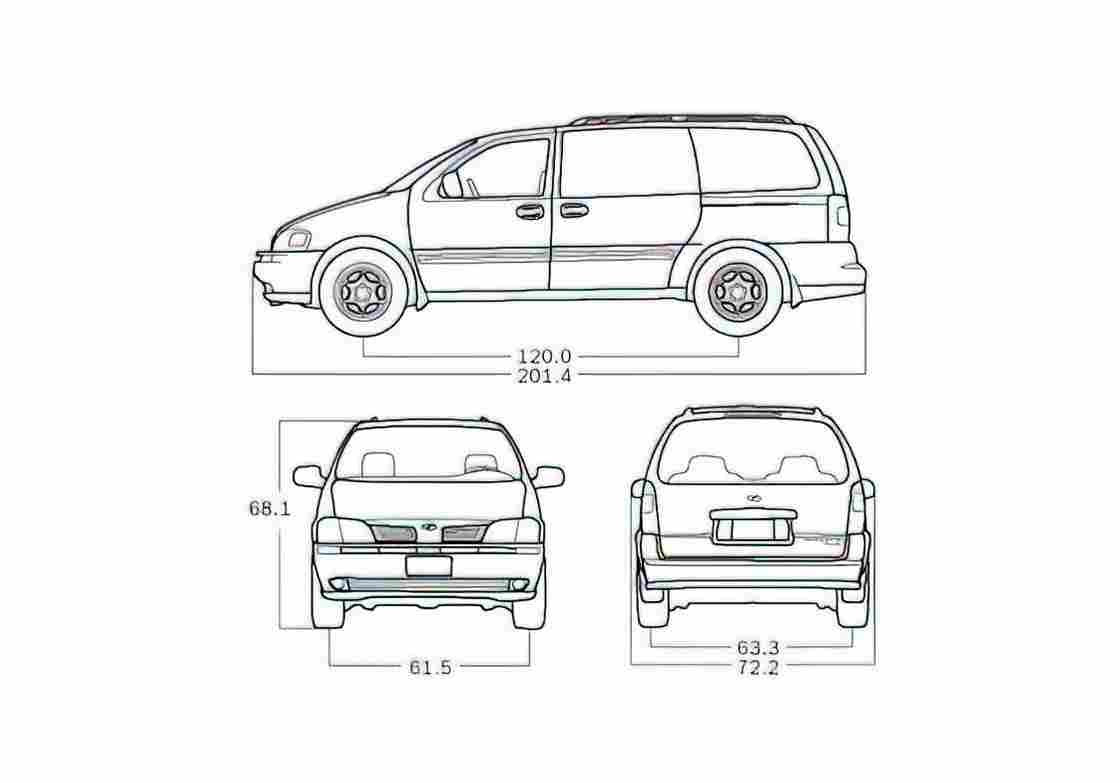 Blueprint Oldsmobile Silhouette Wagon 2004 A4 Photo Print