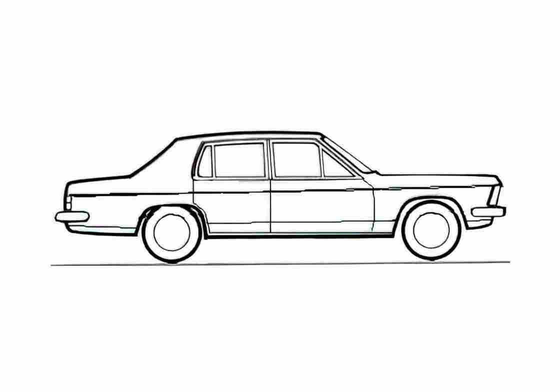 Blueprint Opel Admiral B Sedan 1969 A4 Photo Print
