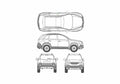 Blueprint Opel Antara SUV 2008 A4 Photo Print