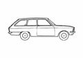 Blueprint Opel Ascona A Caravan Wagon 1970 A4 Photo Print