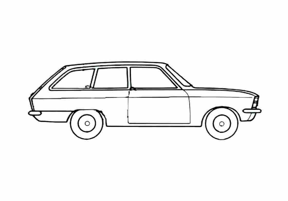 Blueprint Opel Ascona A Caravan Wagon 1970 A4 Photo Print