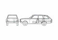 Blueprint Opel Ascona Wagon 1972 A4 Photo Print