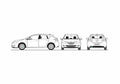 Blueprint Opel Astra 5 door Hatchback 2009 A4 Photo Print