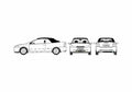 Blueprint Opel Astra Cabriolet 2005 A4 Photo Print