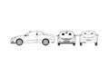 Blueprint Opel Astra Coupe 2006 A4 Photo Print