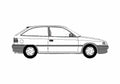 Blueprint Opel Astra Hatchback 2003 A4 Photo Print