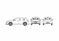 Blueprint Opel Astra Hatchback 2005 A4 Photo Print