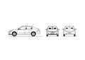 Blueprint Opel Astra Sedan 2009 A4 Photo Print