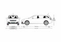 Blueprint Opel Astra Station Wagon 2007 A4 Photo Print