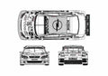 Blueprint Opel Astra V8 Coupe 2005 A4 Photo Print