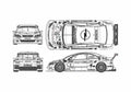 Blueprint Opel Astra V8 DTM Coupe A4 Photo Print