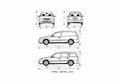 Blueprint Opel Astra Van 2005 A4 Photo Print