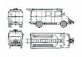 Blueprint Opel Blitz 1.9t Fire Truck 1961 A4 Photo Print