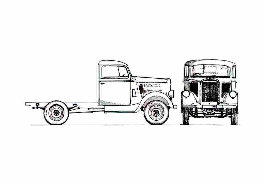 Blueprint Opel Blitz 1t Truck 1935 A4 Photo Print