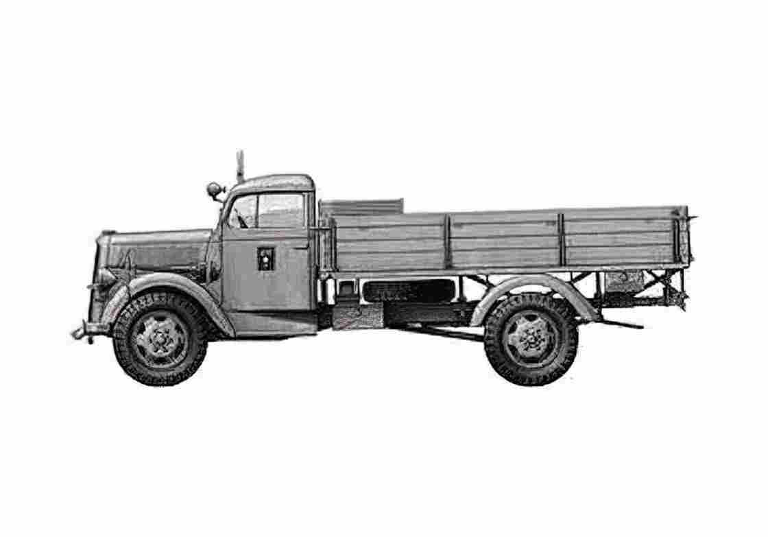 Blueprint Opel Blitz 3 t 4x2 Type S Truck 1939 A4 Photo Print