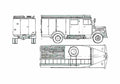 Blueprint Opel Blitz Fire Truck 1946 A4 Photo Print