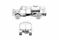 Blueprint Opel Blitz T Stoff Tanker Truck 1930 A4 Photo Print