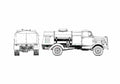 Blueprint Opel Blitz Tanker Truck 1945 A4 Photo Print
