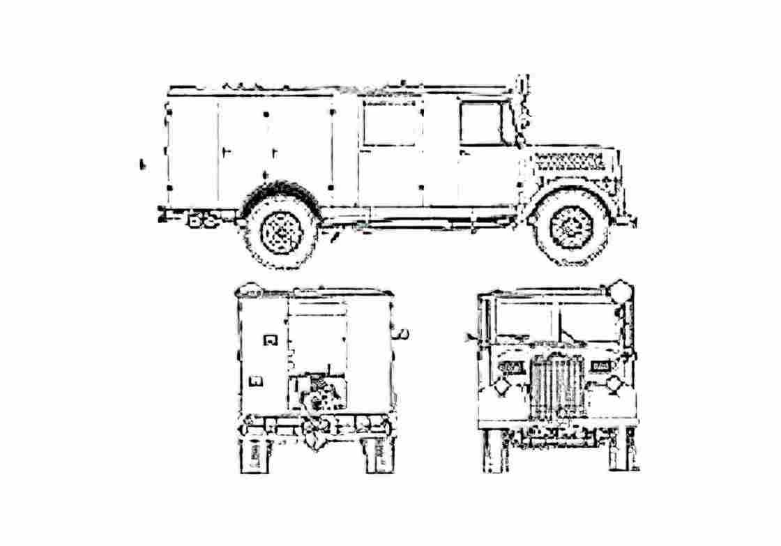 Blueprint Opel Blitz Truck 1944 A4 Photo Print
