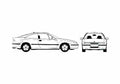 Blueprint Opel Calibra Coupe 1993 A4 Photo Print