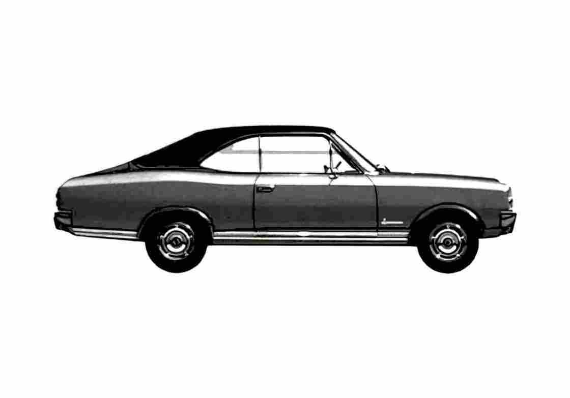 Blueprint Opel Commodore A Coupe 1968 A4 Photo Print