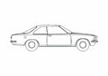 Blueprint Opel Commodore B Coupe 1973 A4 Photo Print