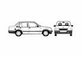 Blueprint Opel Corsa Sedan 1991 A4 Photo Print