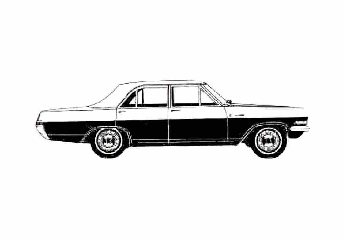 Blueprint Opel Diplomat Sedan 1965 A4 Photo Print