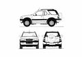 Blueprint Opel Frontera 3 door SUV 1995 A4 Photo Print