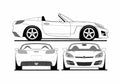 Blueprint Opel GT Cabriolet 2004 A4 Photo Print