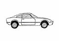 Blueprint Opel GT Coupe 1969 A4 Photo Print