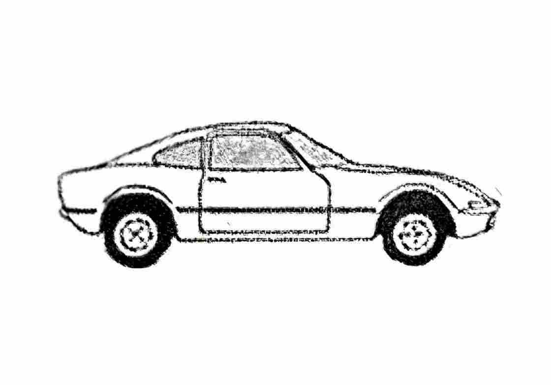 Blueprint Opel GT Coupe 1969 A4 Photo Print