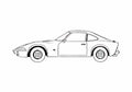Blueprint Opel GT Coupe 1970 A4 Photo Print