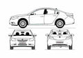 Blueprint Opel Insignia Hatchback 2009 A4 Photo Print