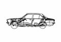 Blueprint Opel K 180 Sedan 1974 A4 Photo Print