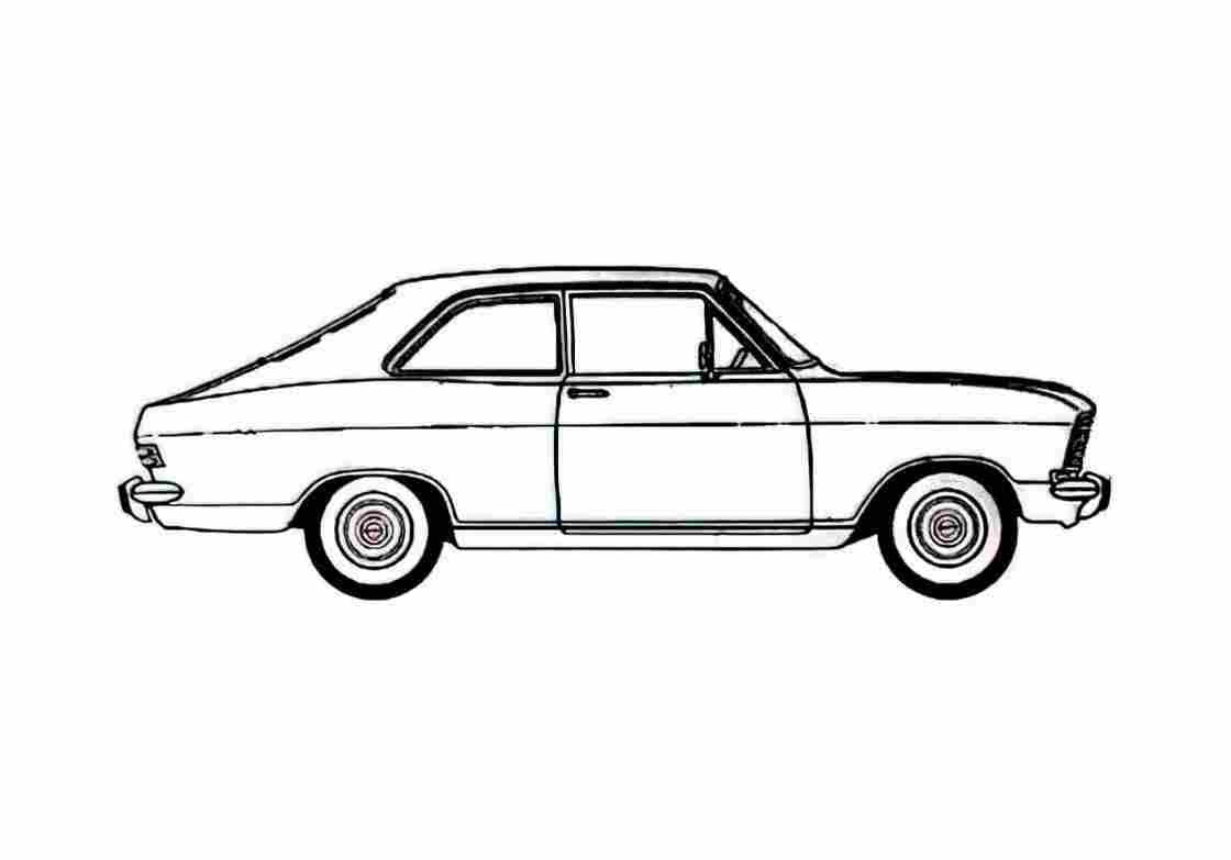 Blueprint Opel Kaddet 2 door Hatchback 1970 A4 Photo Print