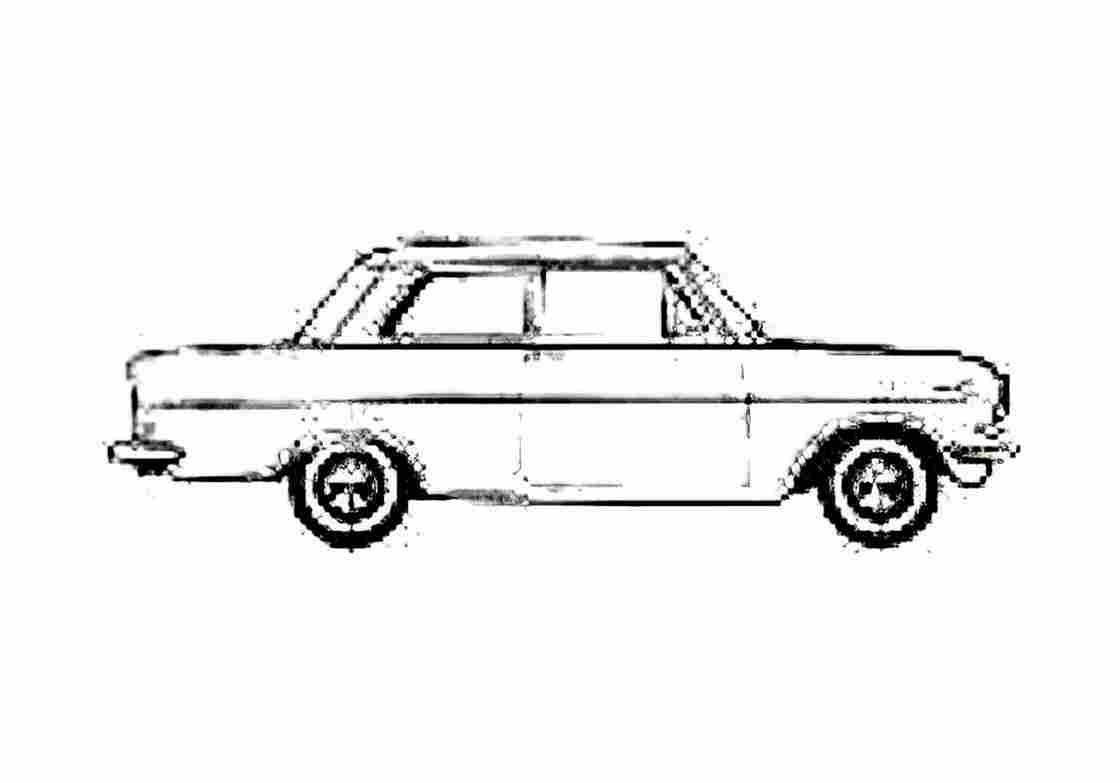 Blueprint Opel Kaddet 2 door Sedan 1963 A4 Photo Print