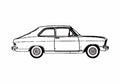Blueprint Opel Kaddet Sedan 1970 A4 Photo Print