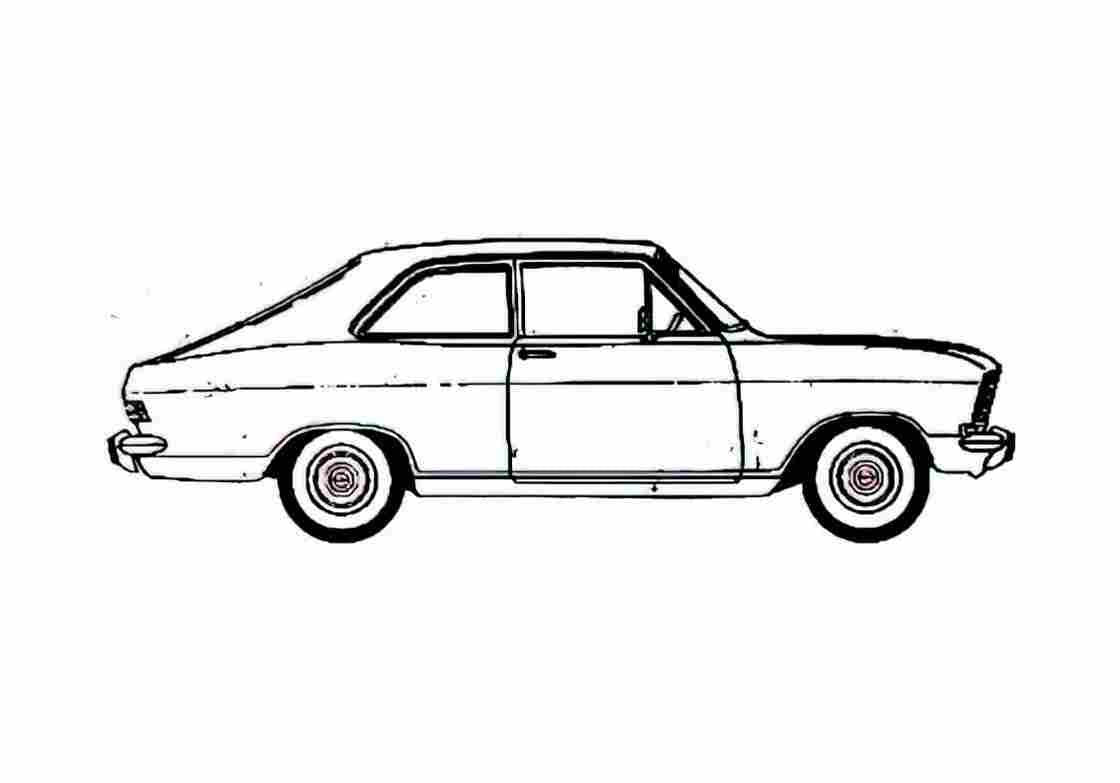 Blueprint Opel Kaddet Sedan 1970 A4 Photo Print