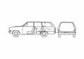 Blueprint Opel Kaddet Wagon 1972 A4 Photo Print