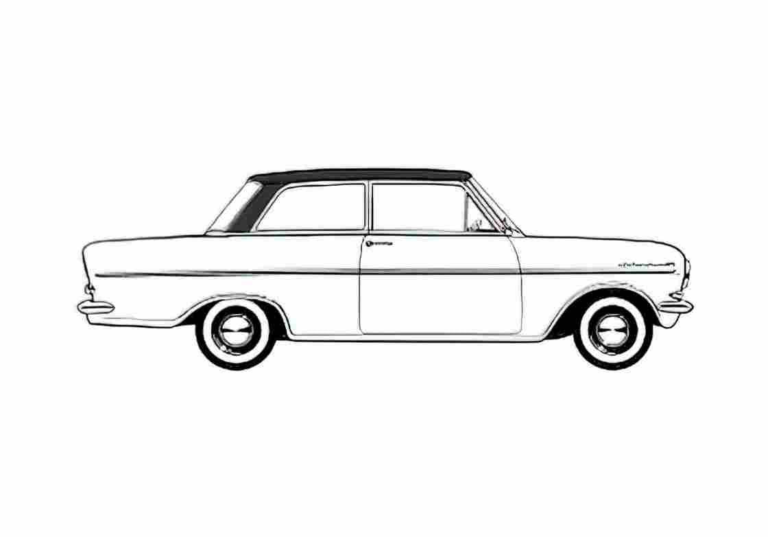 Blueprint Opel Kadett A Luxe Sedan 1962 A4 Photo Print