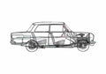 Blueprint Opel Kadett A Sedan 1962 A4 Photo Print