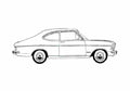 Blueprint Opel Kadett B Coupe 1967 A4 Photo Print