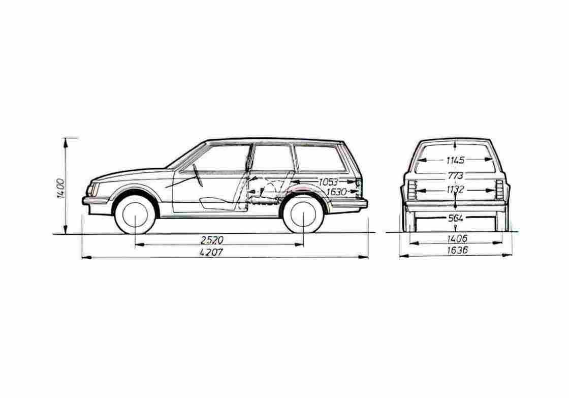 Blueprint Opel Kadett D Caravan Wagon 1979 A4 Photo Print