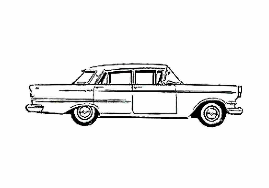 Blueprint Opel Kapitan Sedan 1959 A4 Photo Print