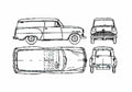 Blueprint Opel L56 Van 1956 A4 Photo Print