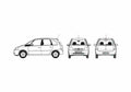 Blueprint Opel Meriva Microvan 2005 A4 Photo Print